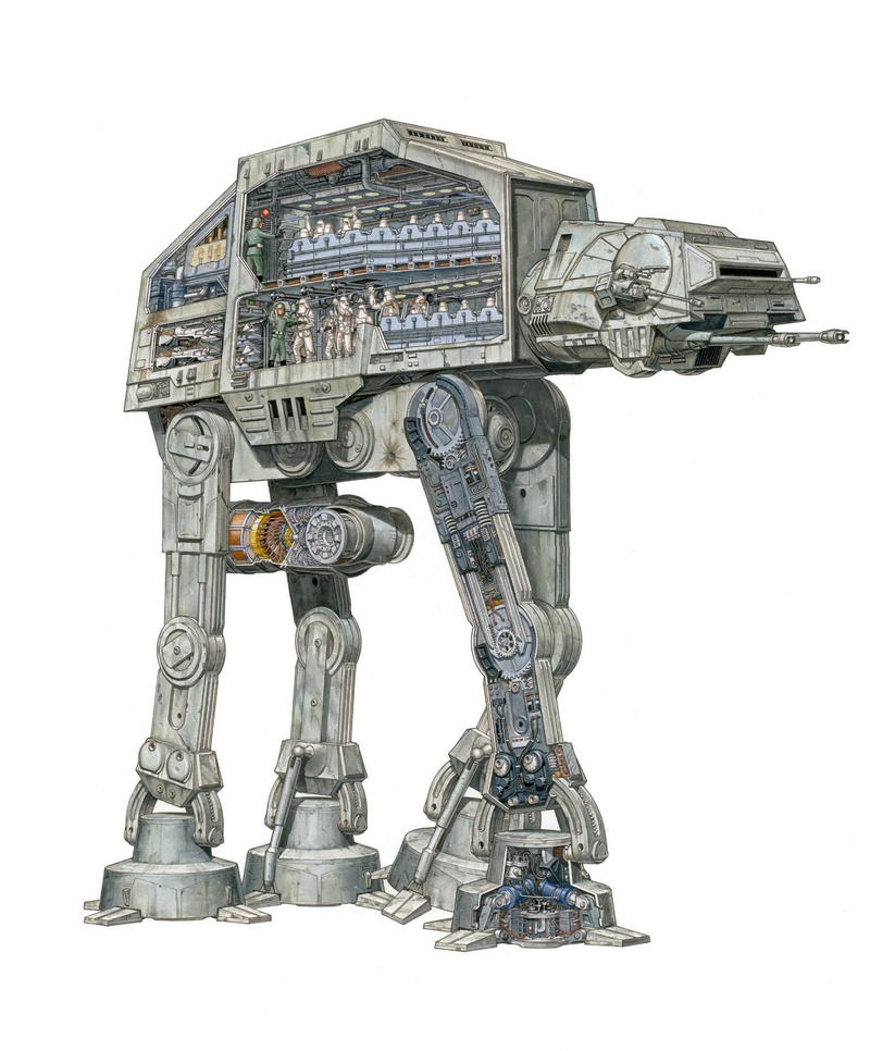 Illustration for article titled The amazing Star Wars vehicles and location cutaways by Hans Jenssen